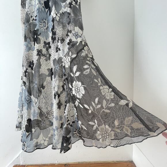 Spencer Alexis Floral Maxi Dress Y2K Fairy Grunge Sheer Lace Boho Maximalist 8 - Picture 3 of 10
